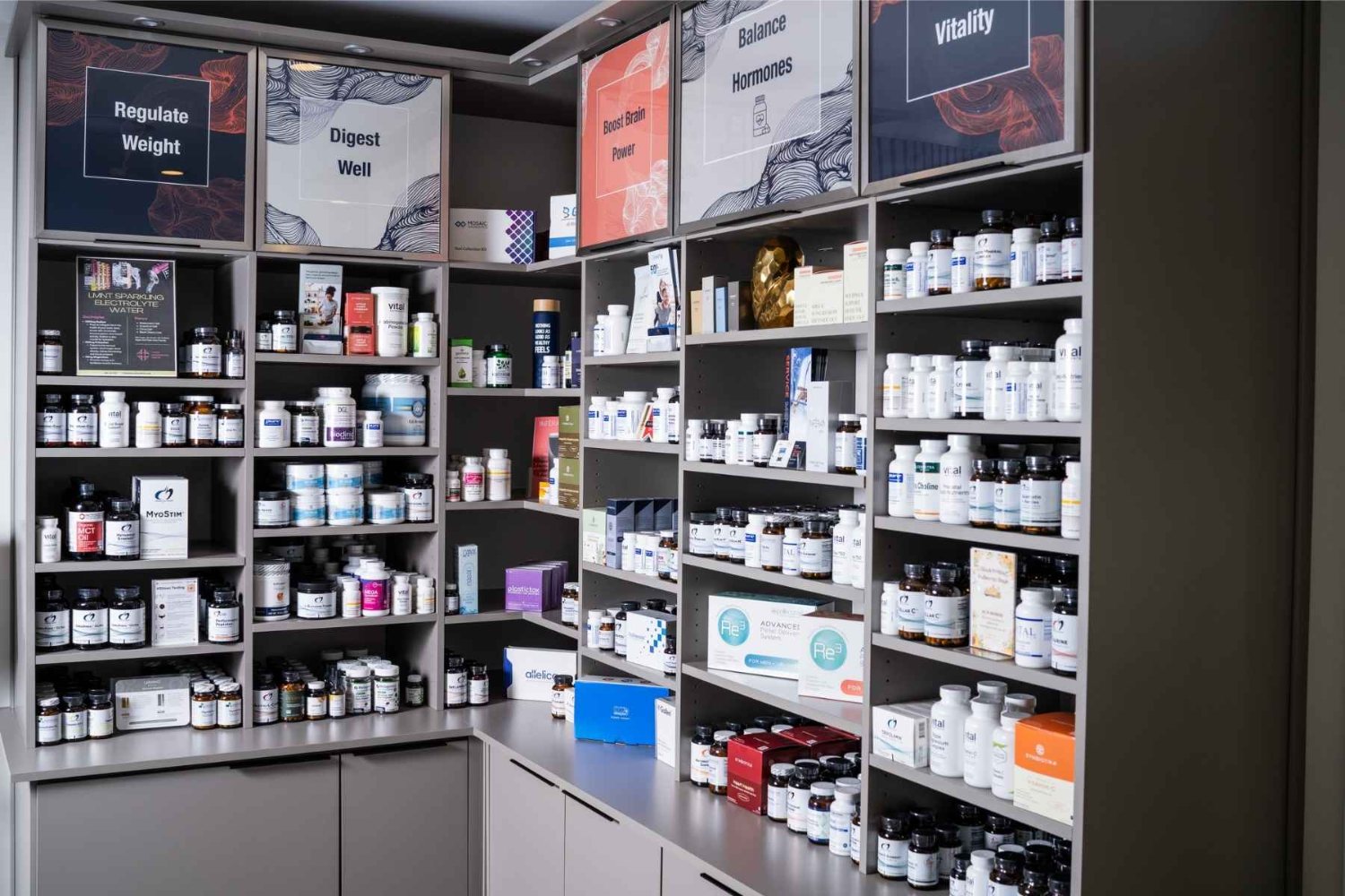 The YNC supplement shelves